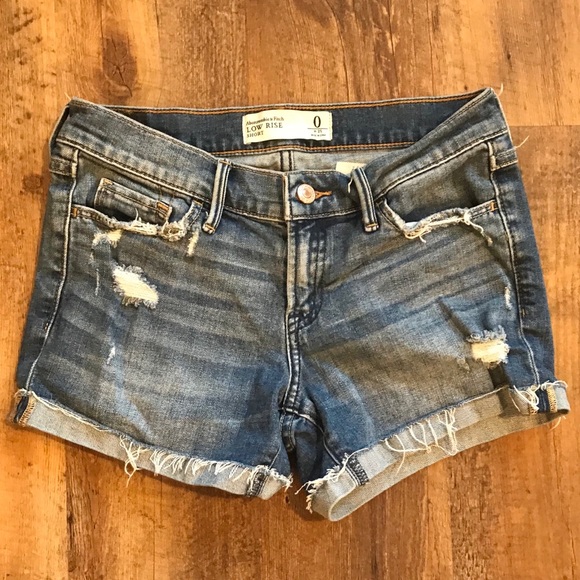 Abercrombie & Fitch Pants - Abercrombie Low Rise Distressed Jean Shorts Sz 0